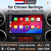 Junsun 360 Camera Car Radio For Citroen Berlingo B9 Peugeot Partner 2008-2019 wireless CarPlay Android 13 No 2 din 2din DVD