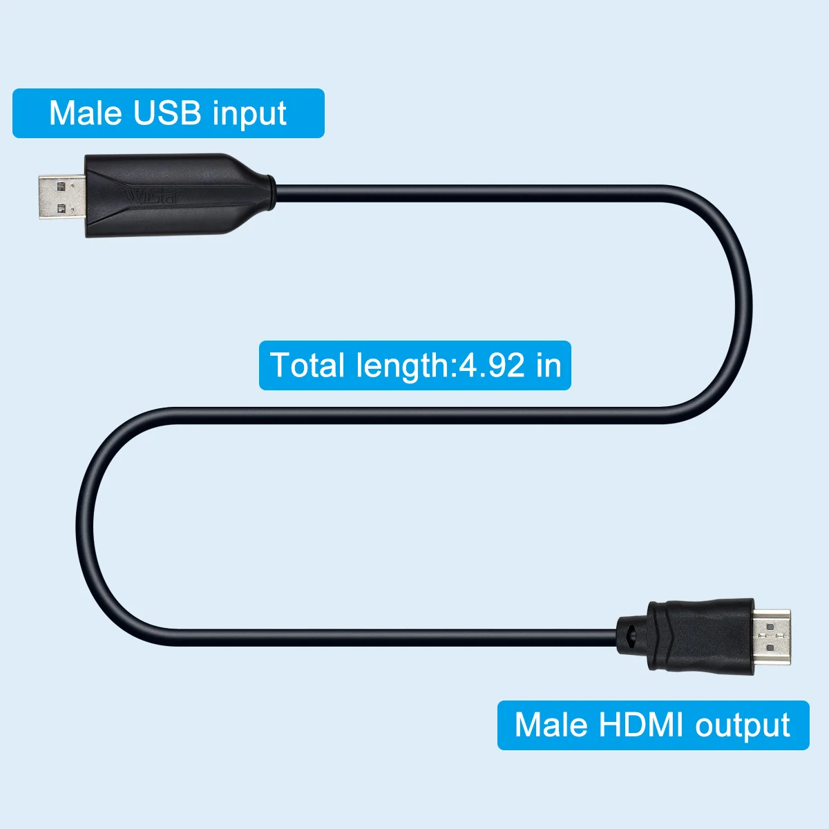 1080P60Hz USB to HDMI Audio Video Converter Adapter USB 3.0 to HDMI Cable1.5m for Computer laptop TV , Windows ,MAC, Android.