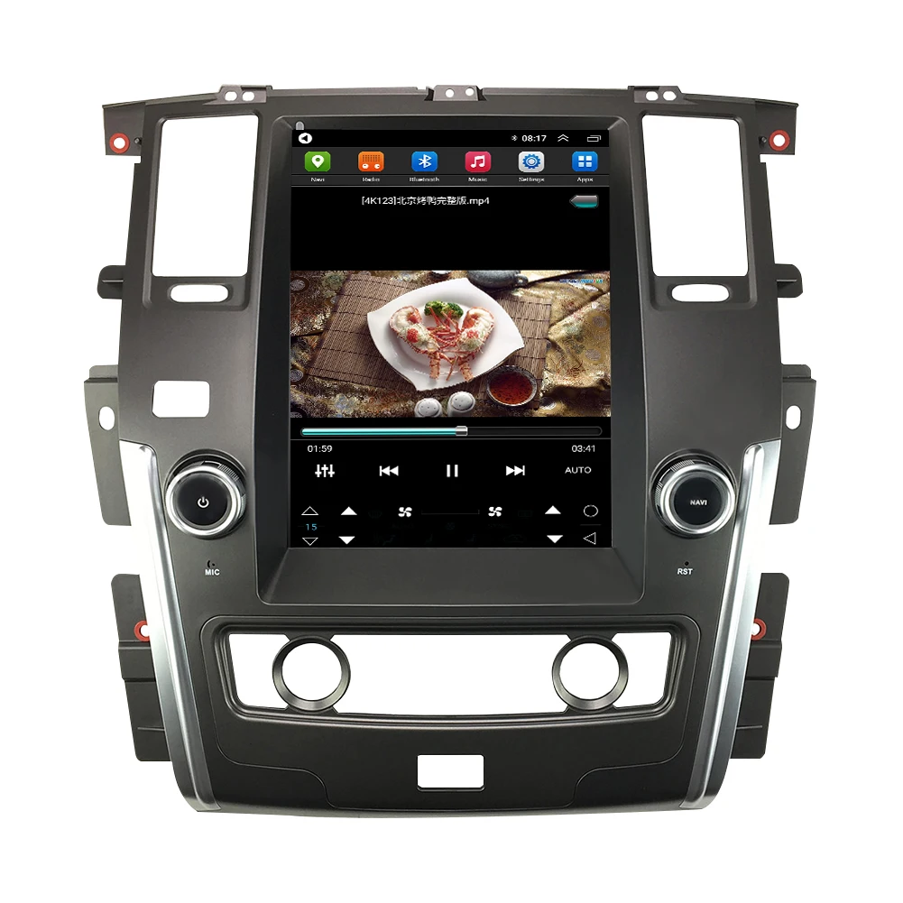

For Tesla Style Vertical HD Touch Screen GPS Navigation Nissan PATROL 2016 2017 2018 Car Auto Radio Multimedia Stereo Player