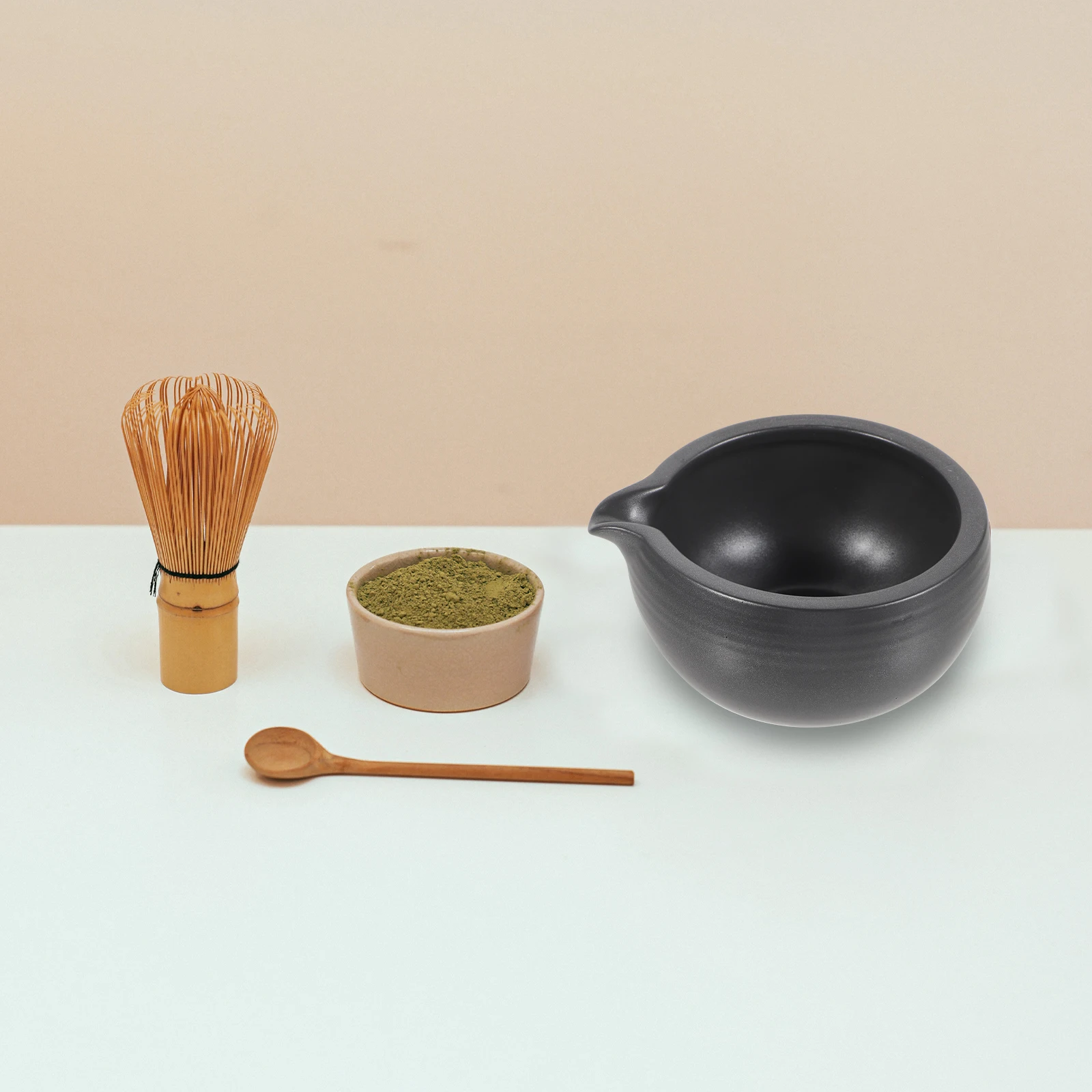 

Compact Ceramic Matcha Bowl with Spout Traditional Japanese Tea Bowl for Drinking and Tea Ceremony Matcha Cups