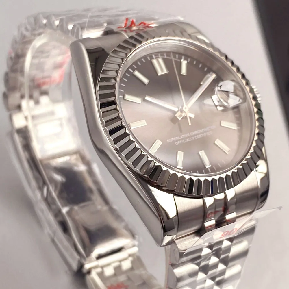 Tandorio 36mm 39mm NH35AA Grey Blue Green Pink Dial Dive Watch Men Sapphire Glass 20ATM Waterproof Stainless Steel Bracelet - Image 5
