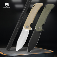 Petrified Fish PFB05 Folding Knife Jackknife 14C28N Steel G10 Knife Micarta Handle Camping Survival Knife EDC Outdoor Tools