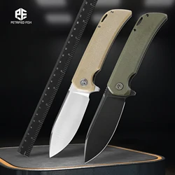 Peixe petrificado PFB05 faca dobrável, Jackknife 14C28N Aço G10, Micarta Handle, Faca de sobrevivência Camping, Ferramentas ao ar livre EDC