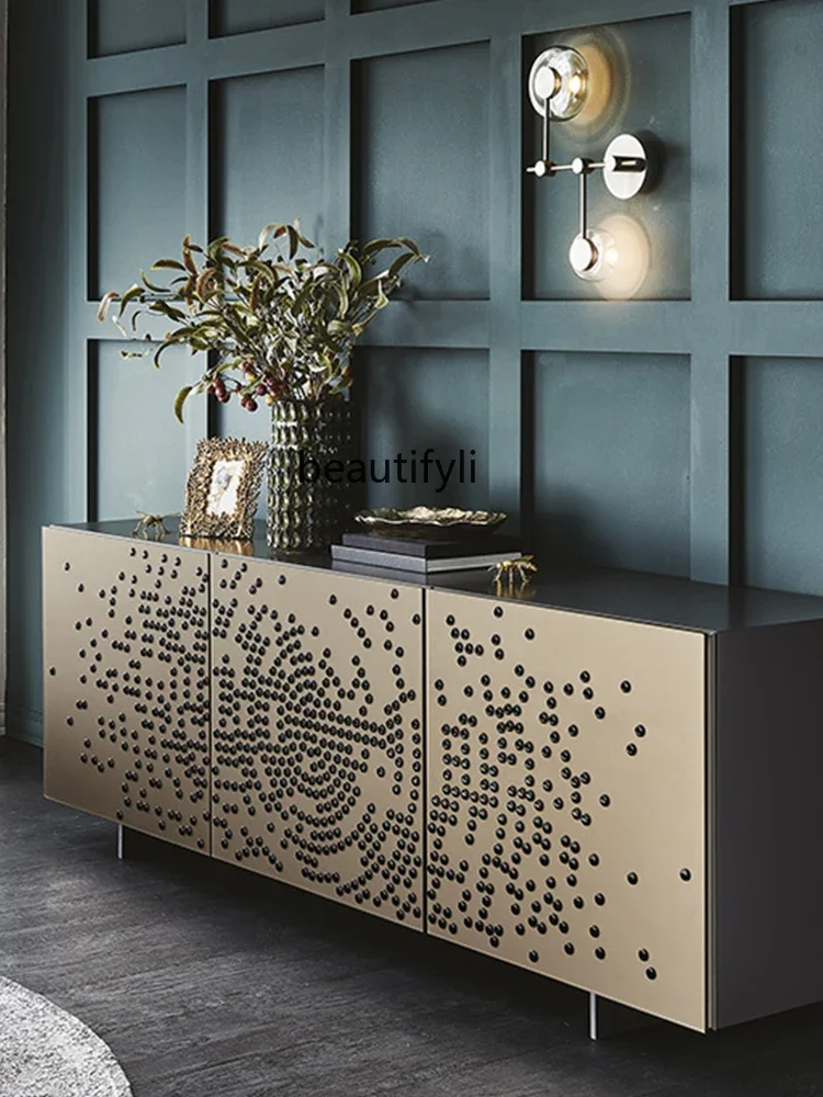 

Italian Minimalist Curio Cabinet Post-Modern Light Luxury Surprise Sideboard Cabinet Designer Model Industrial Style Art