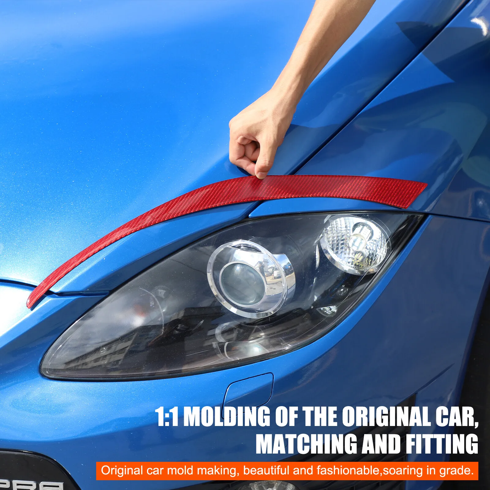 

Car Front Headlight Lamp Eyebrow For Seat Leon MK2 Cupra/FR/TDI/TSI/TFSI/TFSI FR 2005-2012 Eyelid Cover Molding Trim Accessories