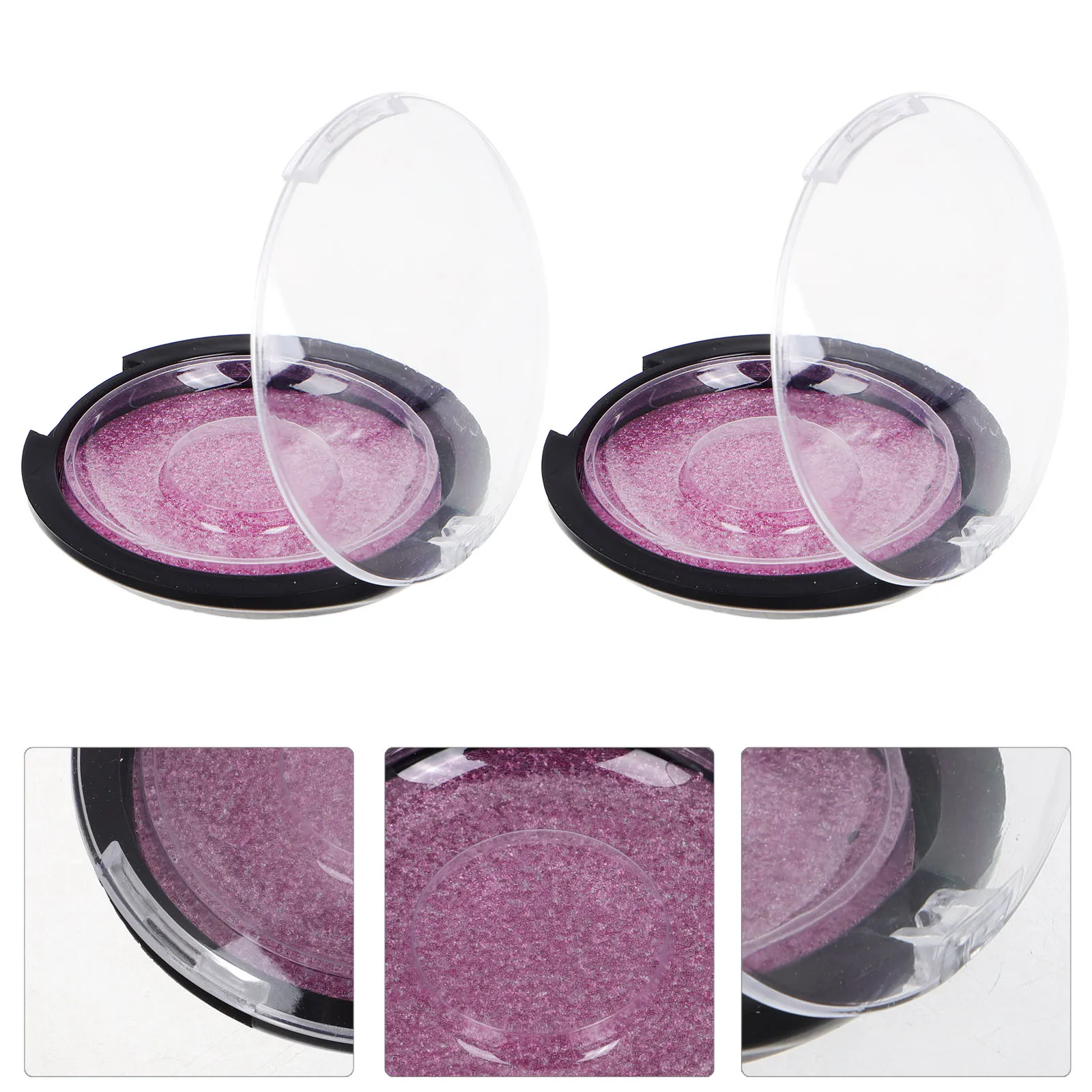 5 PCS False Eyelash Box Acrylic Storage Clear Cases Empty Packaging Compact Powder Container