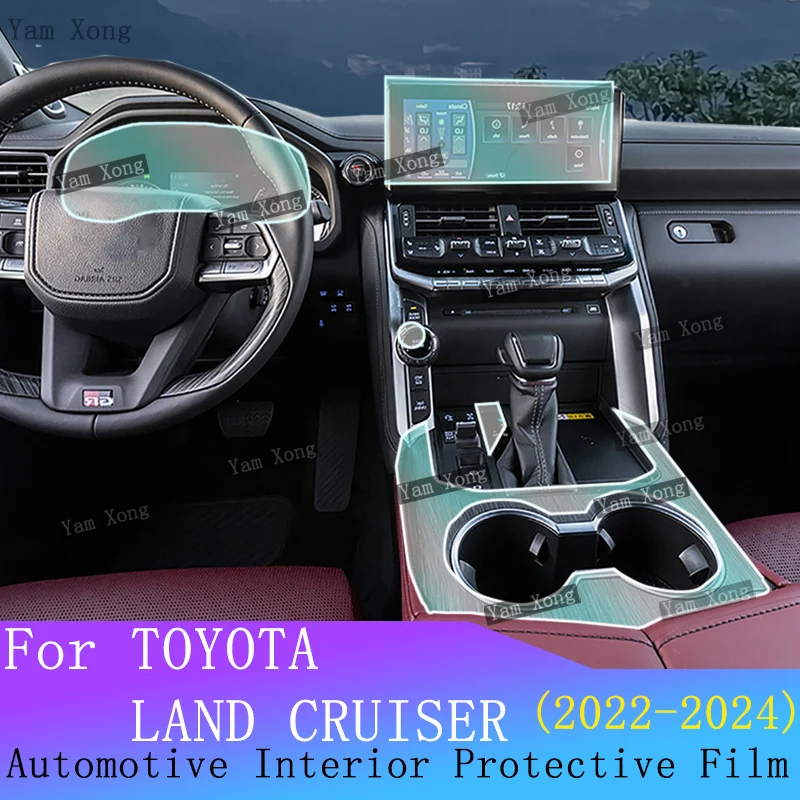 

For TOYOTA LAND CRUISER 2024-2022 Full set interior Film navigation screen TPU Transparent Cover Center Console protective Film