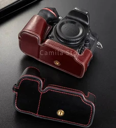 NEW handwork Photo Camera Genuine leather cowhide Bag Body BOX Case For nikon D610 body Protective sleeve box base