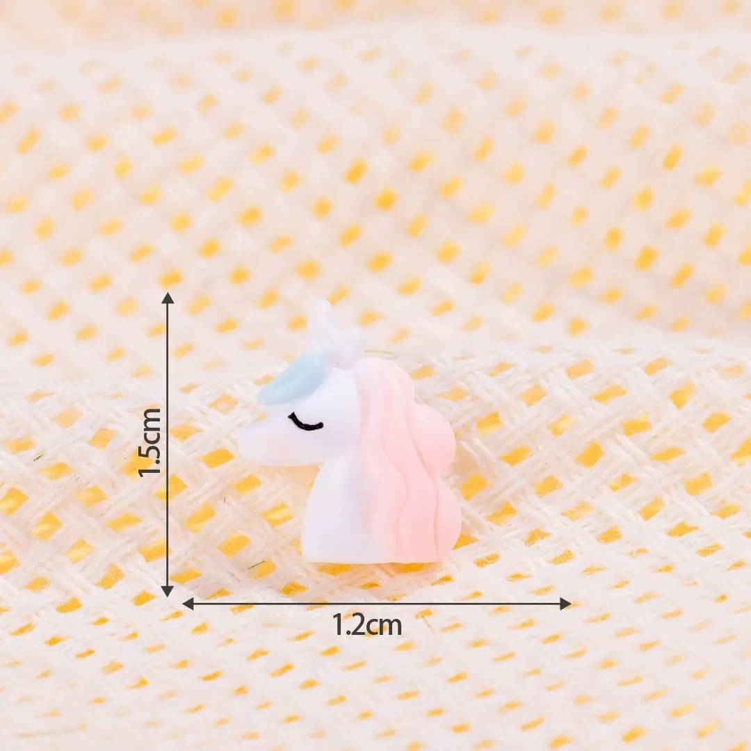 20Pcs New Cute Mini Cartoon Pink Unicorn Flat Back Resin Cabochons Scrapbooking DIY Jewelry Craft Decoration Accessories A63