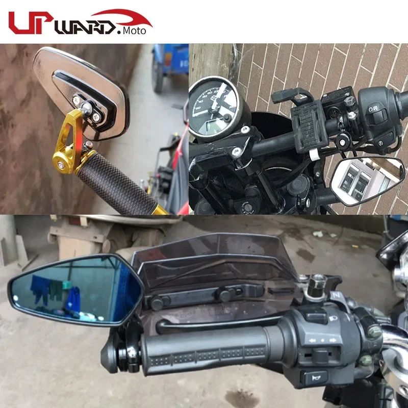 دراجة نارية 22 مللي متر 7/8 "مقود القبضات نهاية الرؤية الخلفية المرايا الجانبية صالح ل TDM 900 2002 TDM900 2003 2004