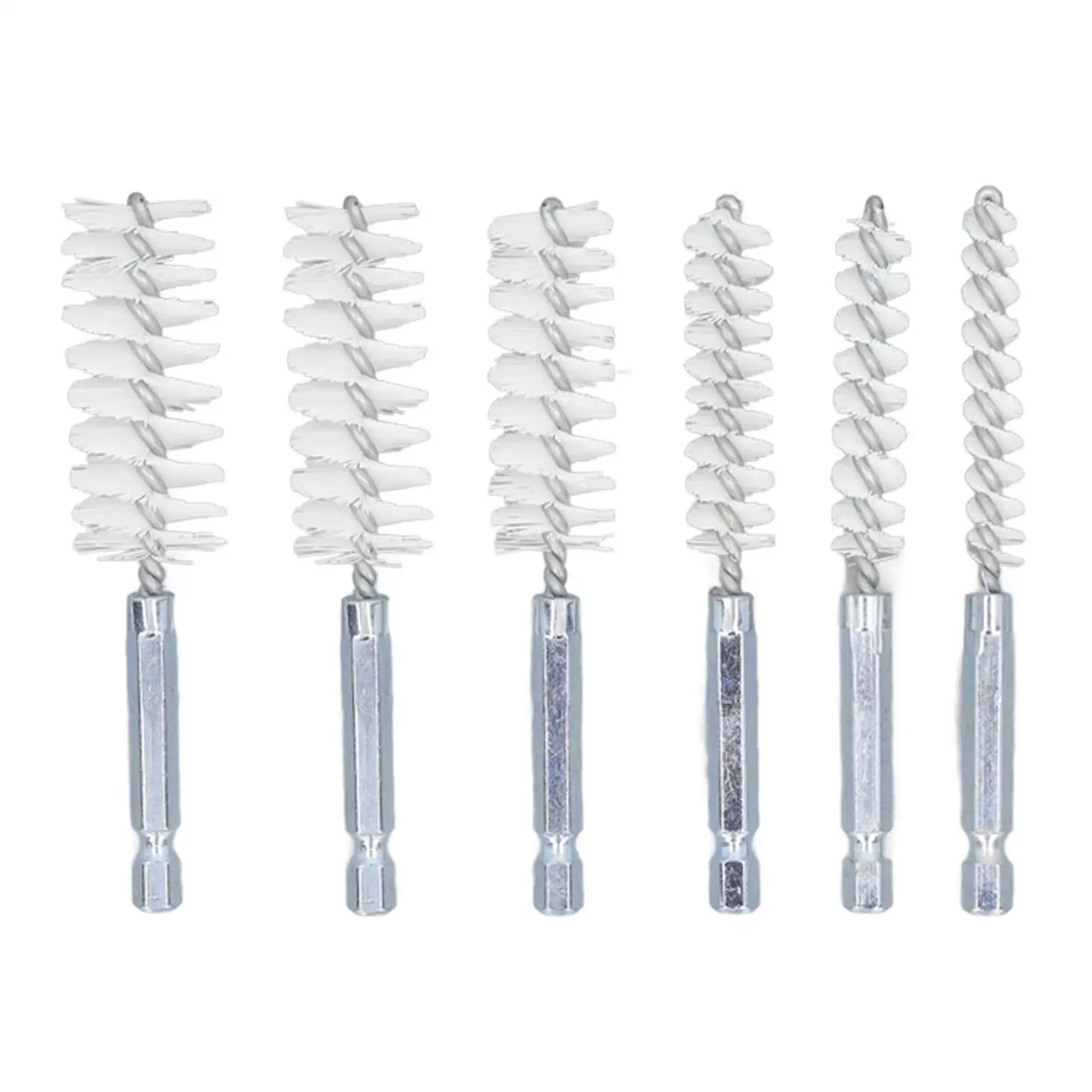 6PCS Rust-Proof Bore Brush Set - 4in Twisted Wire Cleaners with 1/4in Hex Shank for electric Drill & Impact Driver