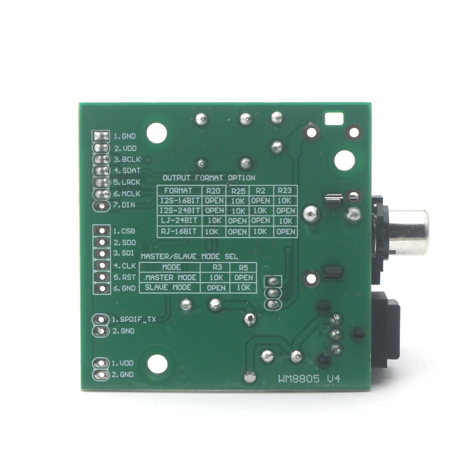 SPDIF papan penerima Audio fiber koaksial WM8805, output I2S 32K hingga 192K tingkat pengambilan sampel