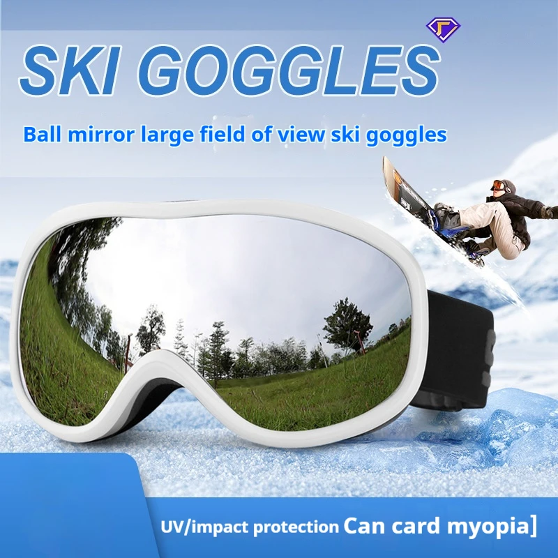 

2024 New Ski Goggles For Men And Women Double-Layer Anti-Fog Riding Glasses Spherical Lenses Outdoor Anti-Uv Ski Goggles