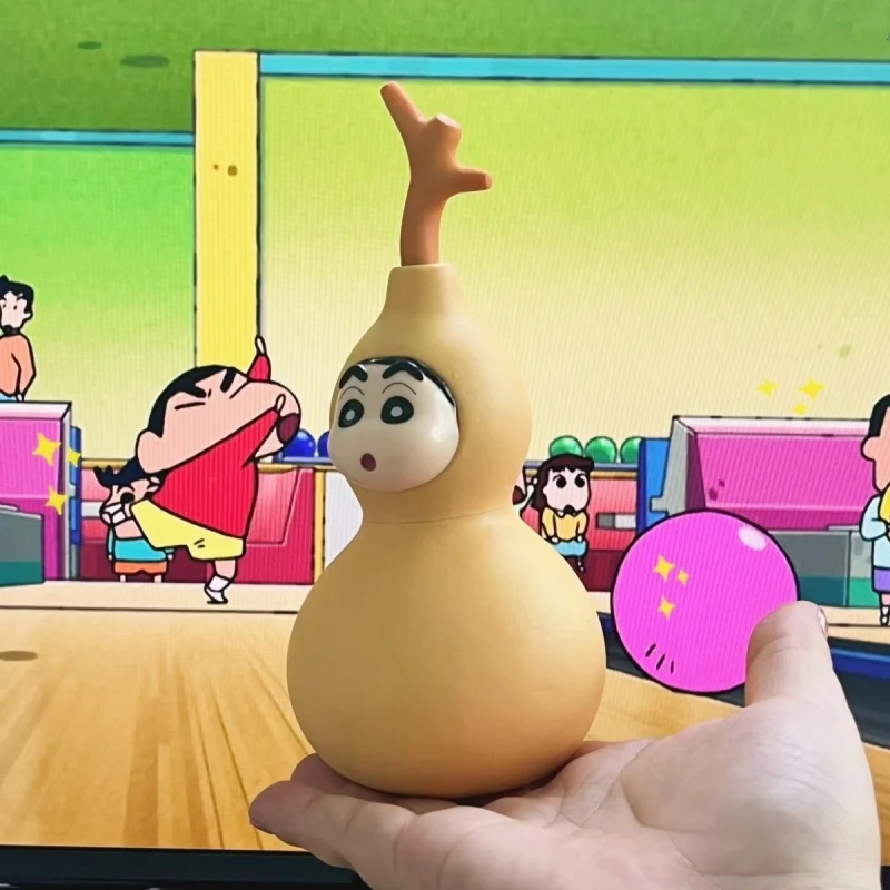 New 16cm Crayon Shin-Chan Cos Series Crayon Shin-Chan Gourd Pvc Trendy Play Cute Car Handmade Model Desktop Decoration Toy Gift