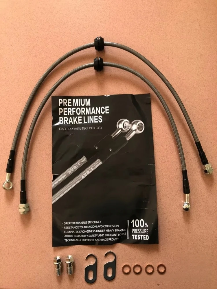 Sansour Brake Hose Kit Braided Stainless Steel Pipe Line Braided oil hose Accessories for Mitsubishi Evolution
