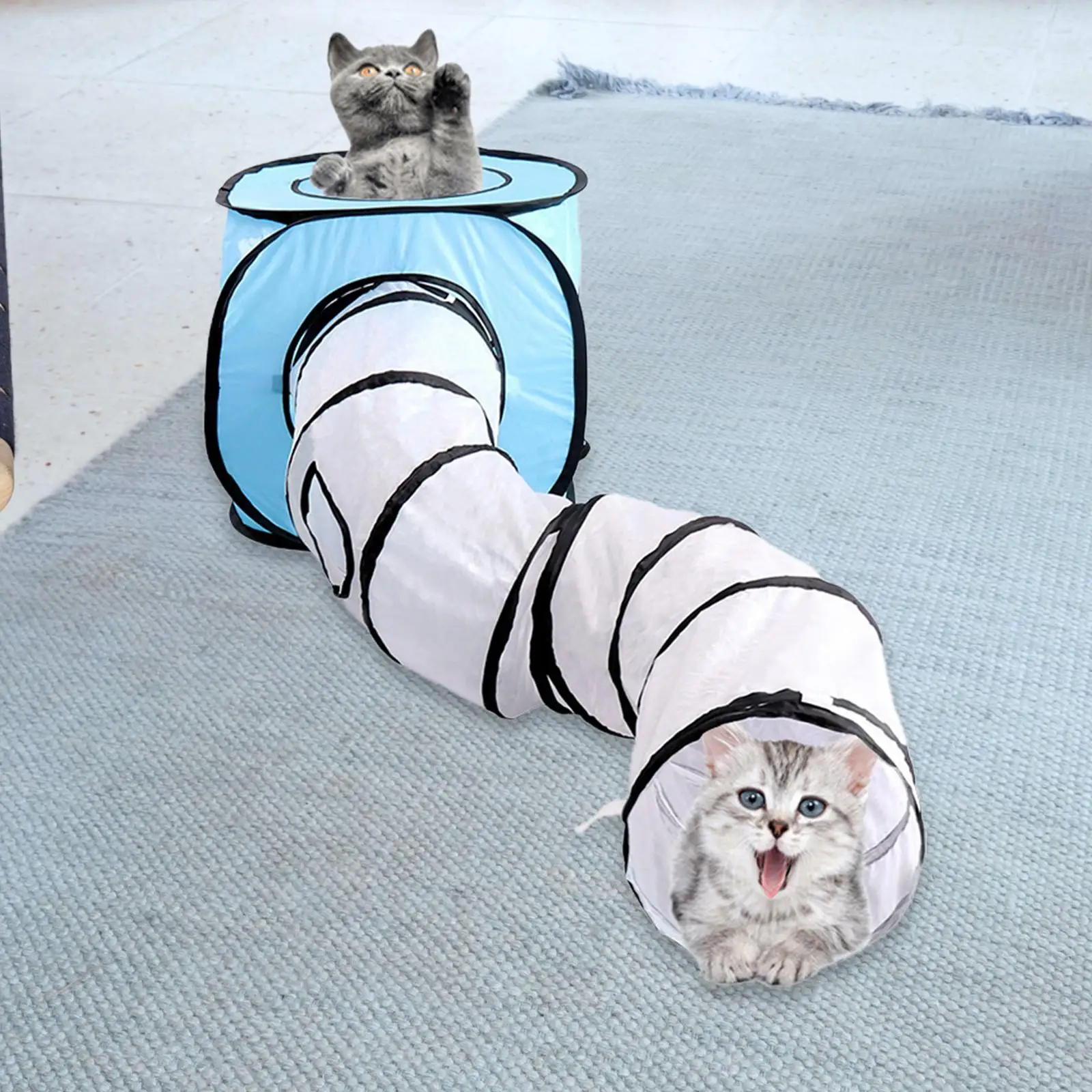 Cat Tunnels Portable Foldable Play Tunnels for Bunny Small Animals Hamster