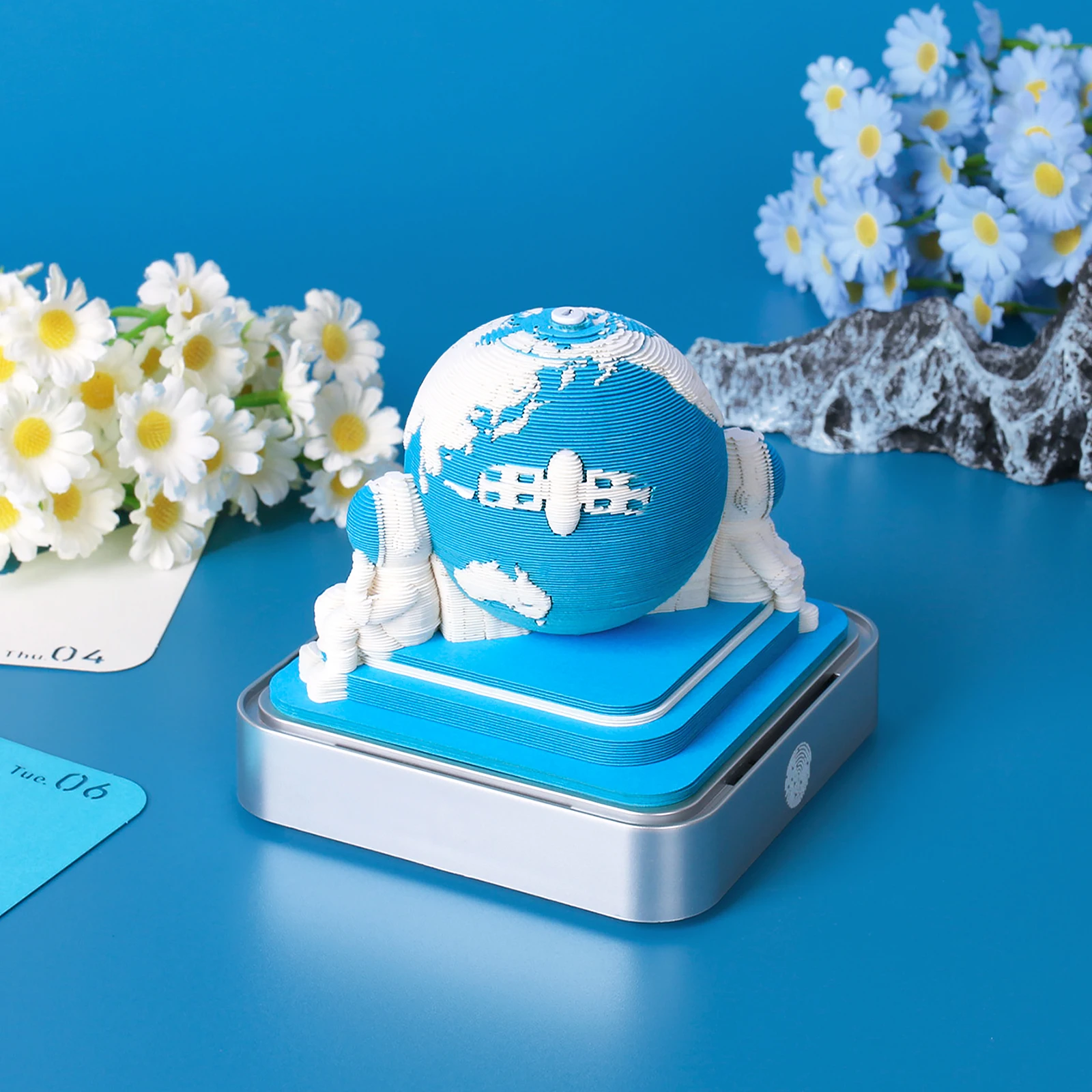 Big Discount Omoshiroi Block 3D Notepad Earth Calendar 2024 Led Memo Pad Sticky Notes Desk Calendar 3D Note Paper Art Craft Gift
