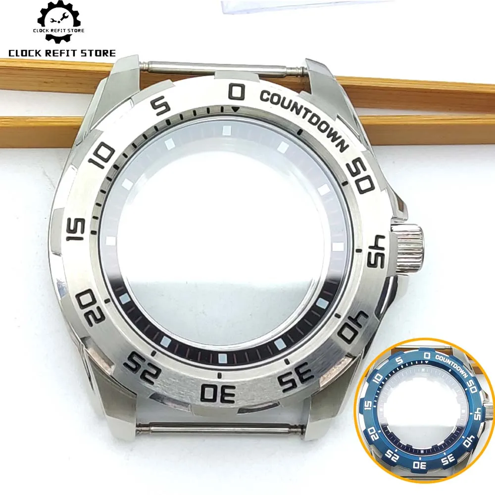 44MM NH35A Watch Case For NH35A/NH36 Movement Sapphire glass Transparent back For NH35/NH36 calibre Watch Replacement Parts