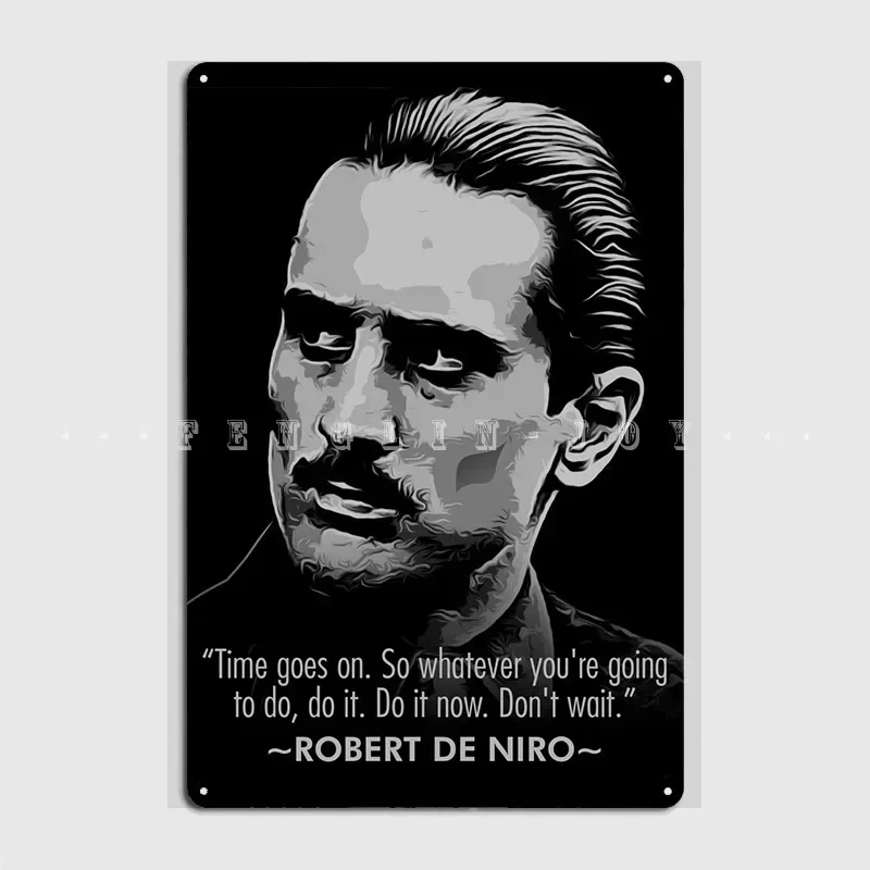 

Robert De Niro Retro Metal Poster Pub Sign Garage Club Bar Indoor Wall Room Decoration Home Decor