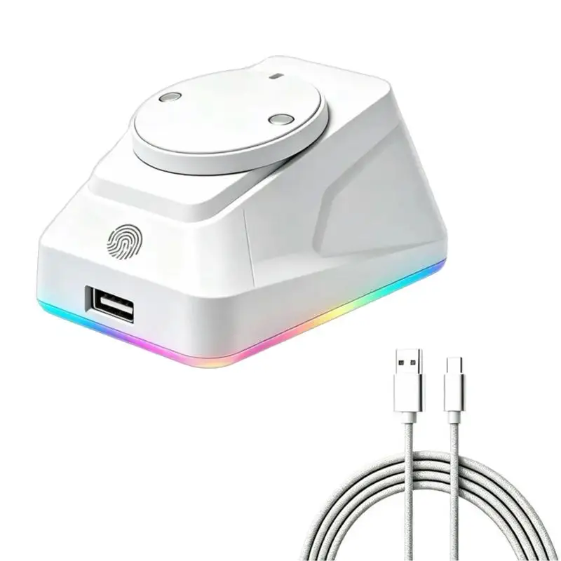 31BA Desk Mouse Charging Dock with Angled Base, Front USB Port For G502X GProX Superlight 2 G903 DeathAdder V2 Wireless Mouse