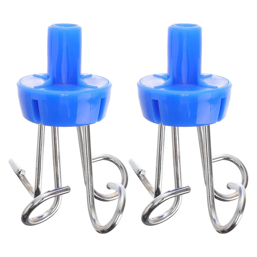 

2 Pcs Stainless Steel Infusion Rack Hook Coatrack Stand Heavy Duty Iv Supplies Accessories Hooks for Hanging Metal