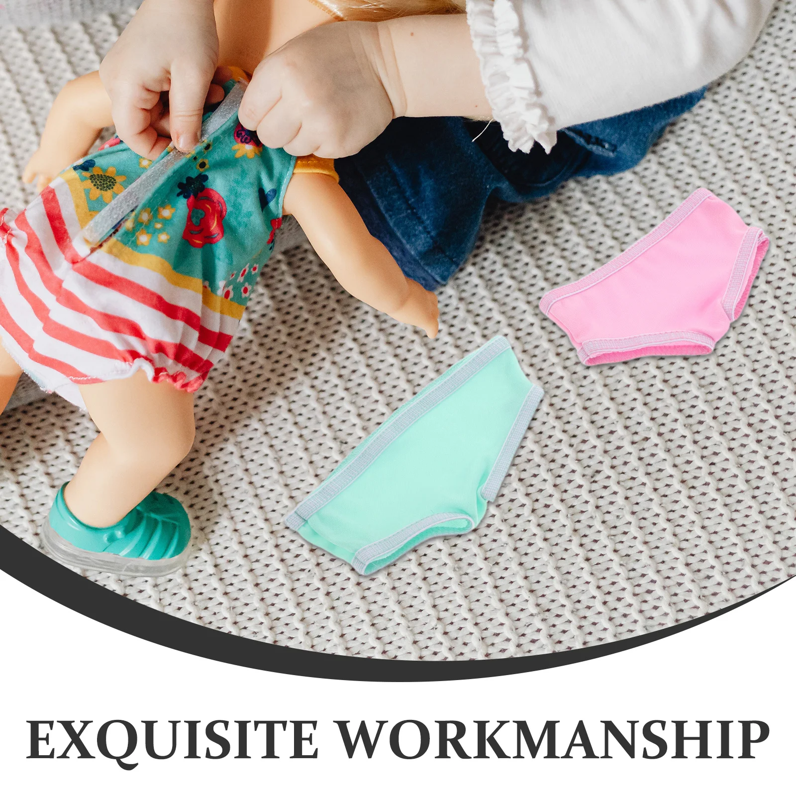 6 stuks herbruikbare elastische ondergoed voor 18 inch pasgeboren babykleding dressing accessoires fantasiespel set luiers onderbroek