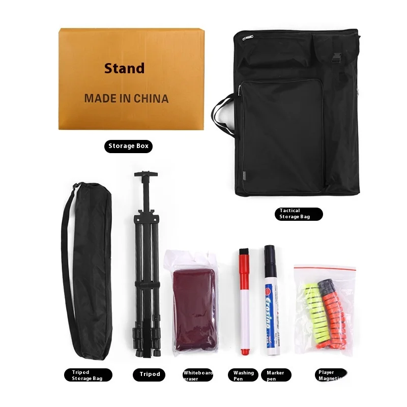 大型ポータブルアルミ合金製スタンド付き磁気消去式サッカー＆バスケットボール＆ビーチバレーボール戦術ボード