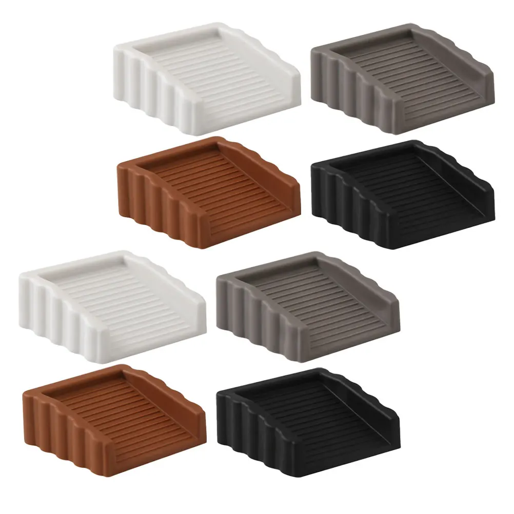 

8 Pcs Door Plug Gear Wedges Security Stopper Safety Slam Heavy for Wall Bedroom Tpr Accessory Office Floor