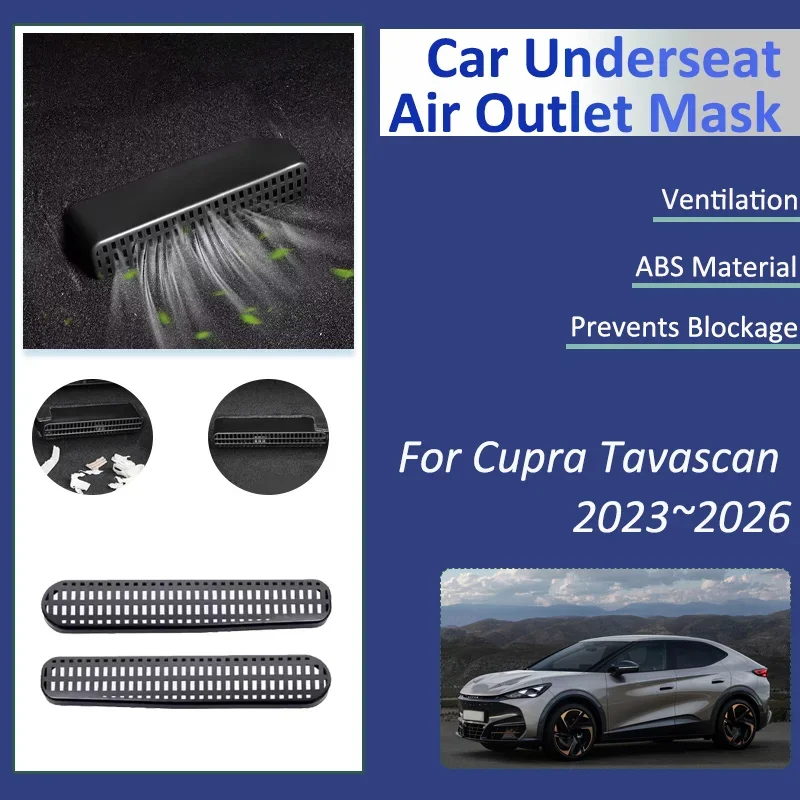 For VW Volkswagen ID. UNYX 2023 2024 2025 2026 Under Rear Seat Air Outlet Cover Grille Anti-Clogging Accessories