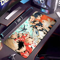 Anime H-Haikyuu Adrenaline Rush Mousepad Large Anti-Slip Mouse Pad Stitched Edges Mat Durable Desk Laptop Gaming Keyboard Pad