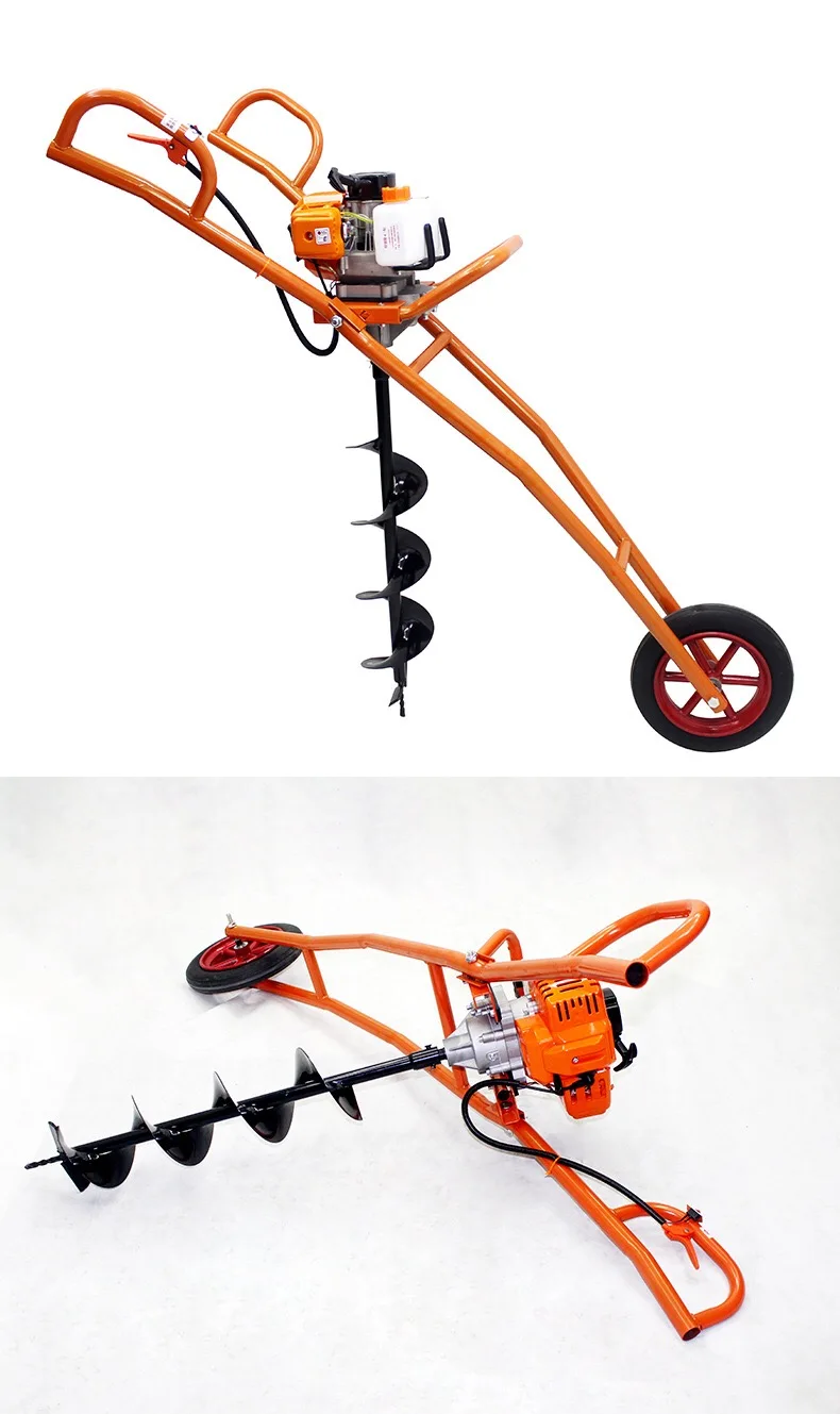 80cc Earth Auger Agricultural Hole Digging Machine Two-Stroke Gas Ground Drill Garden Tool Machine