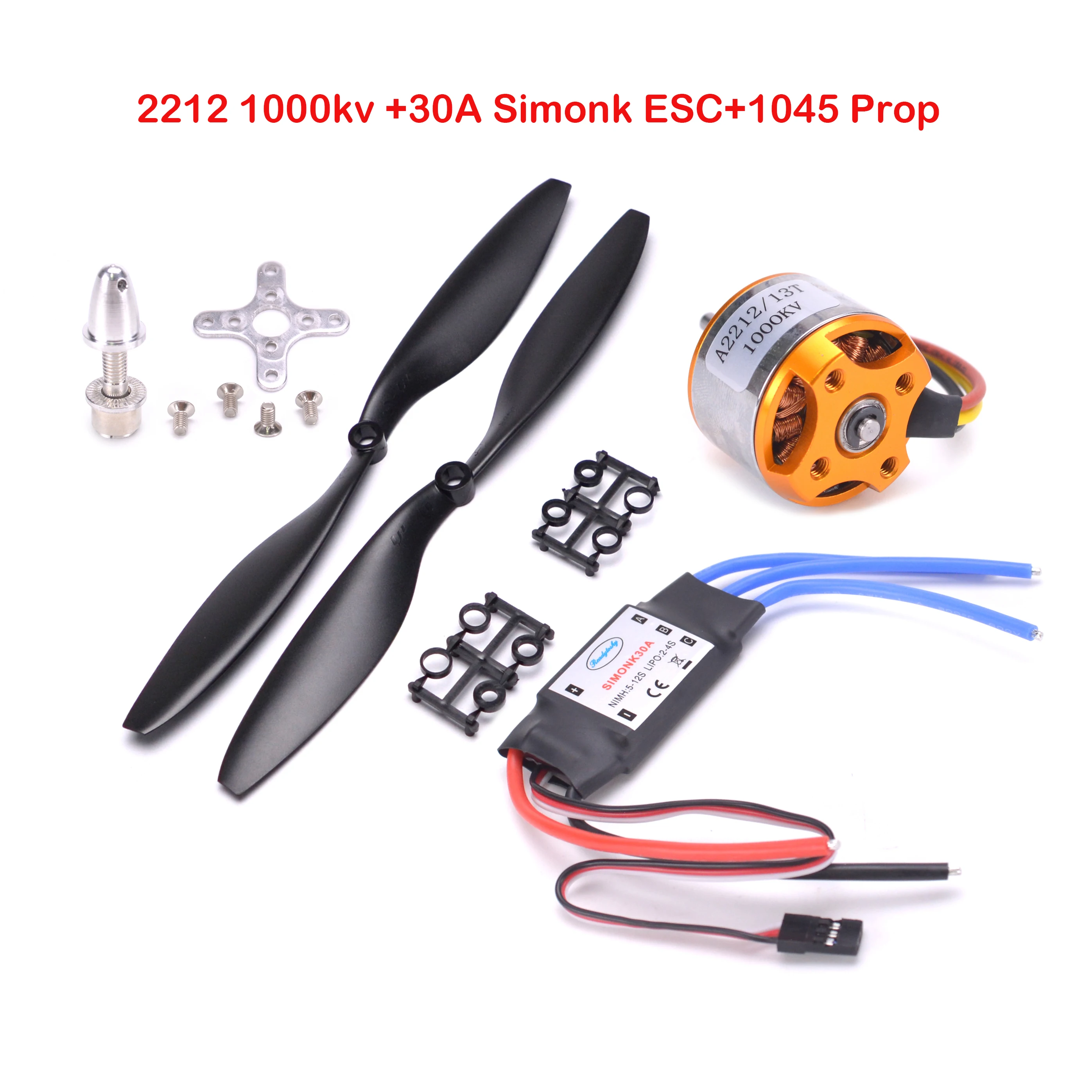 A2212 2212 1000KV Borstelloze Outrunner Motor 30A Borstelloze ESC voor F450 S500 S550DIY RC Quadcopter Hexacopter Multirotor