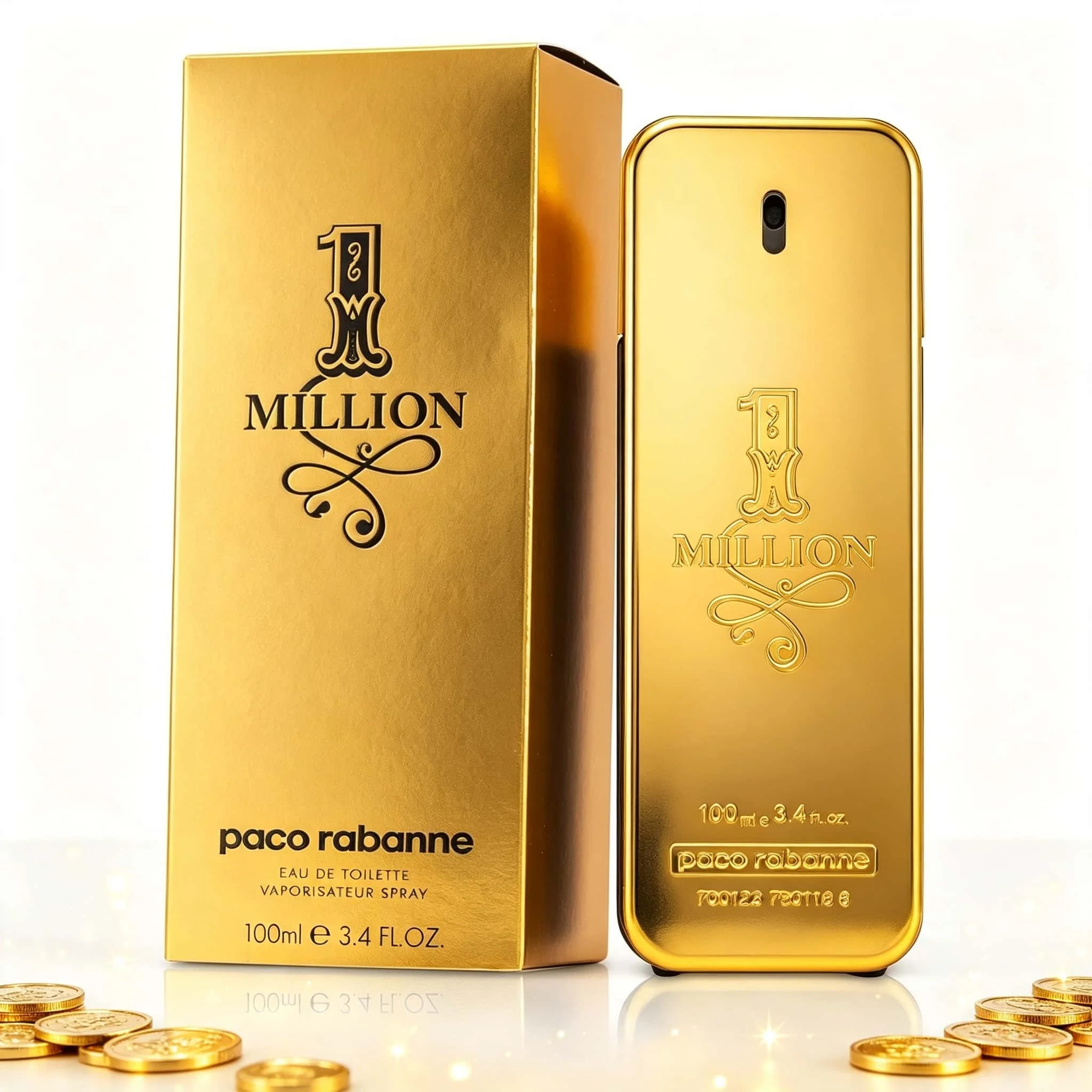 Paco Rabanne 1 Million Men Perfume EDT 100ml Long Lasting Warm Woody Scent Luxury Golden Bottle Male Cologne Spray Gift Packaging
