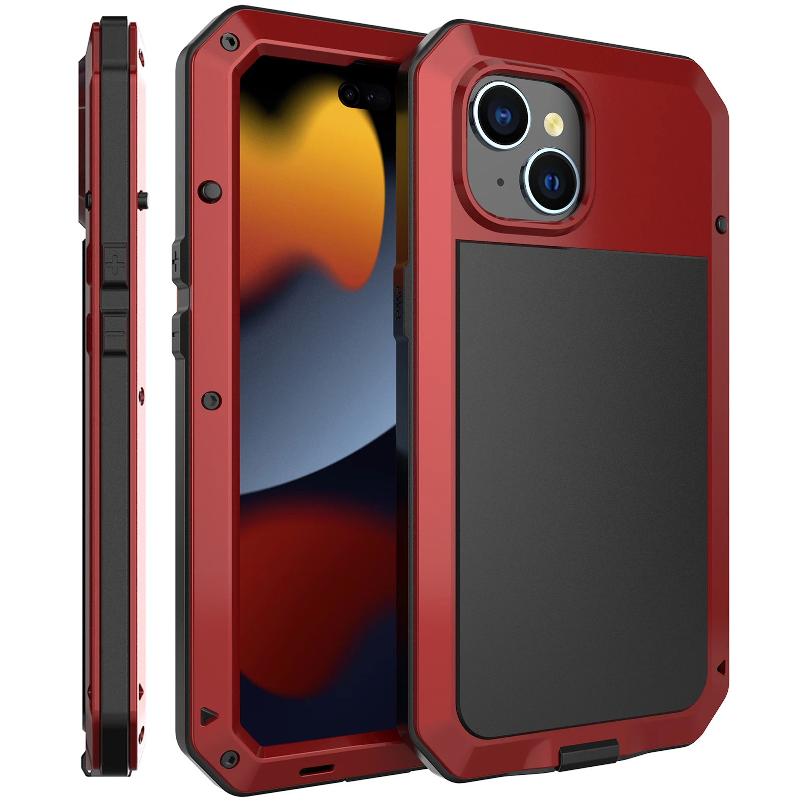 Neue Metall-Schutzhülle mit Rutschfester, Stoßfester 360-Grad-Vollschutz-Funktion für iPhone 16, 15, Xs Max, 11, 12, 13, 14 Serie – Detail 4