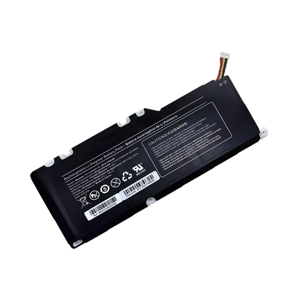 Imagem -04 - Nova Bateria do Portátil para Positivo Nv-636668- 2s Nv-636668-3s 3ipc 66 68 10pin Linhas 11.4v 4350mah 49.59wh Nv6366683s 2s