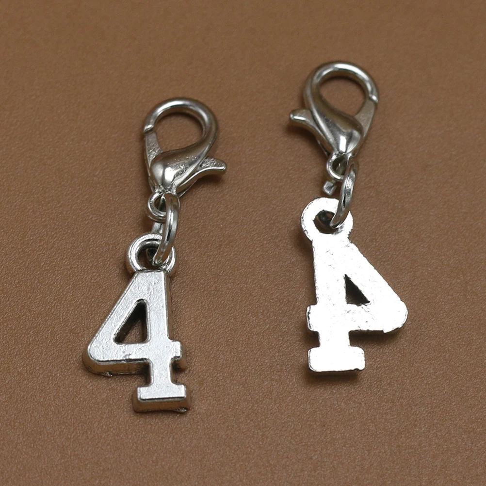 

20 Pcs Earrings Silver Lobster Buckle Pendant Charms with Clasp for Jewelry Making Parts Claw