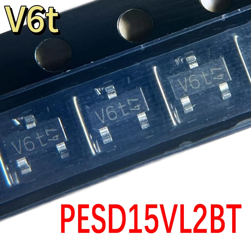 (10PCS)PESD15VL2BT  Marking: V6t  SOT-23  PESD15VL2BT,215 Transistor Original Brand New Authentic