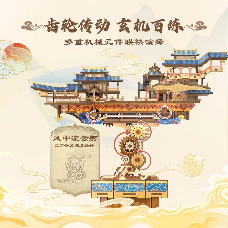 

model mortise and tenon building block flow cloud flying ge diy handmade spaceship birthday gift boys toy adult