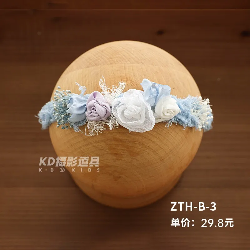 Children's Photography Props for Taking Photos with Real Flower Heads, Artificial Hair Accessories, Handmade Headwear for Infants, Babies, and Newborns
