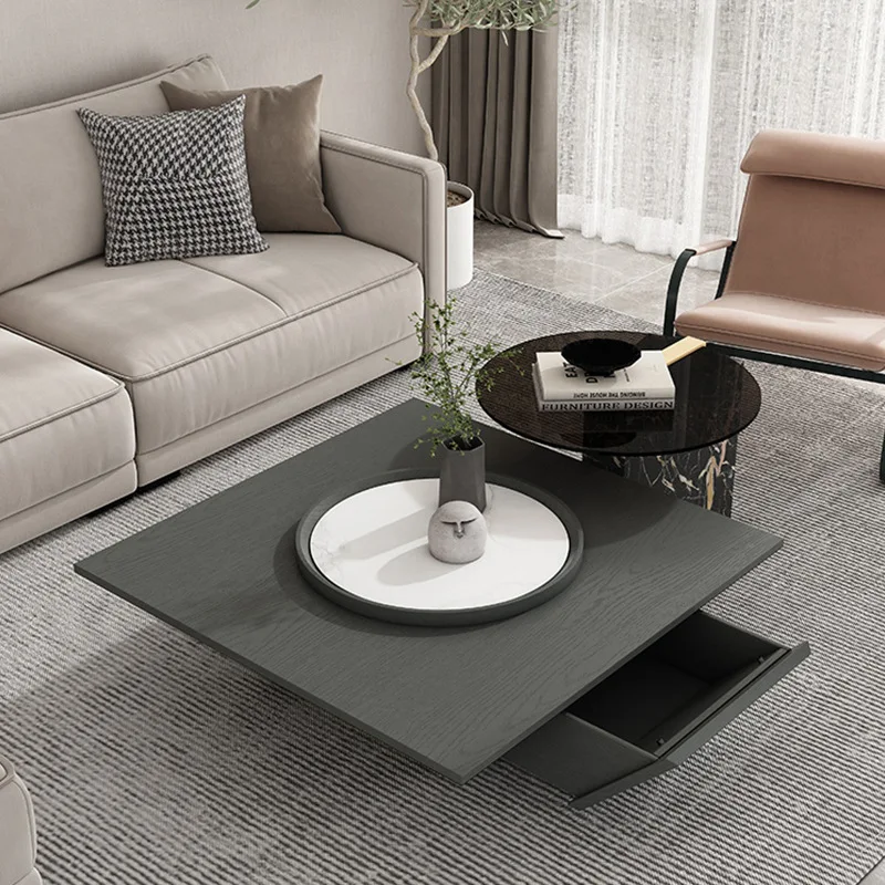 Square Suspended Coffee Tables Italian Light Luxury Inverted Triangle Coffee Tables Small Living Room Furniture Mesa JT50C