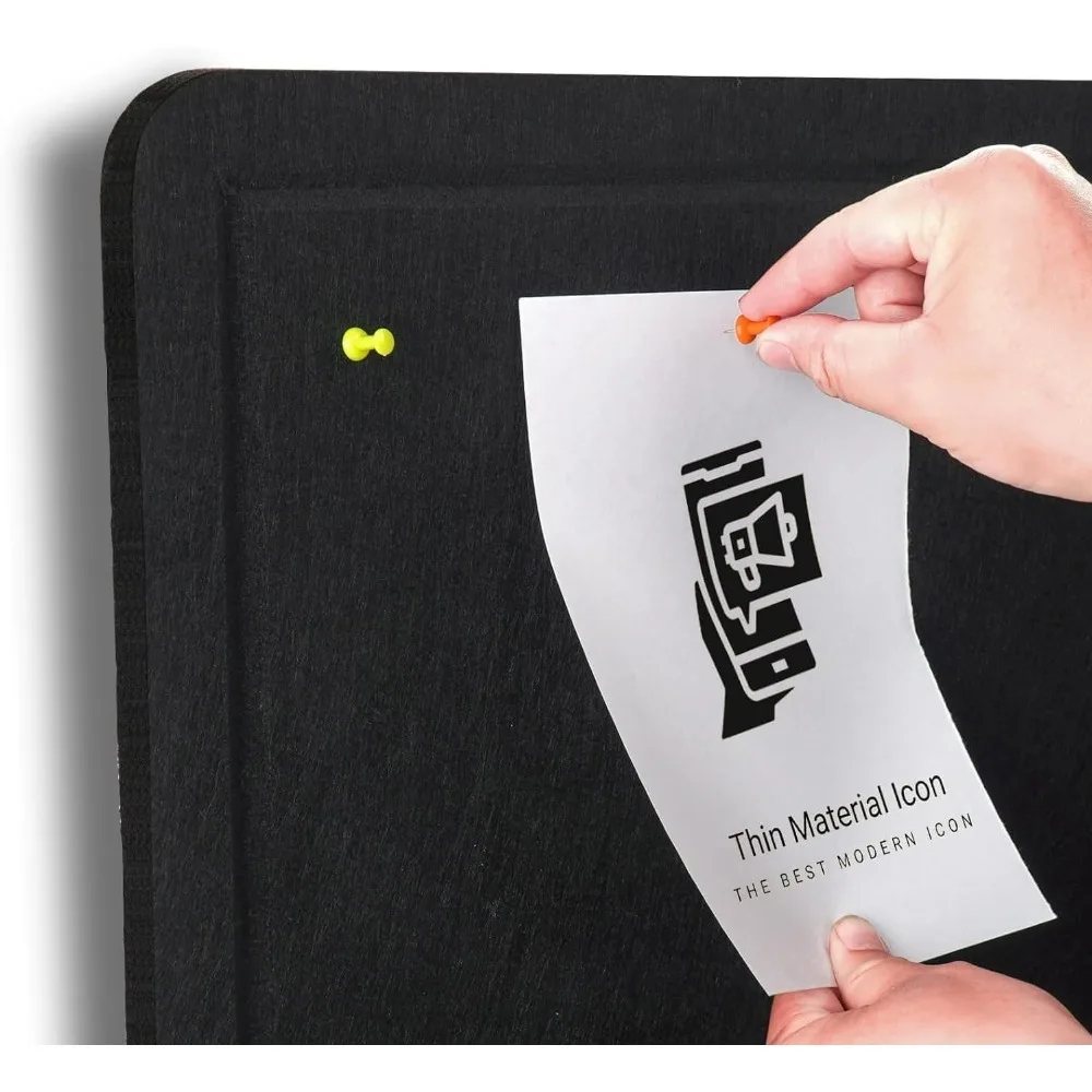 لوحة إعلانات لباد كبيرة مقاس 48 × 36 بوصة، لوحة صور ذاتية اللصق قابلة للطي ومزاج رؤية للمنزل والمكتب والفصول الدراسية #4