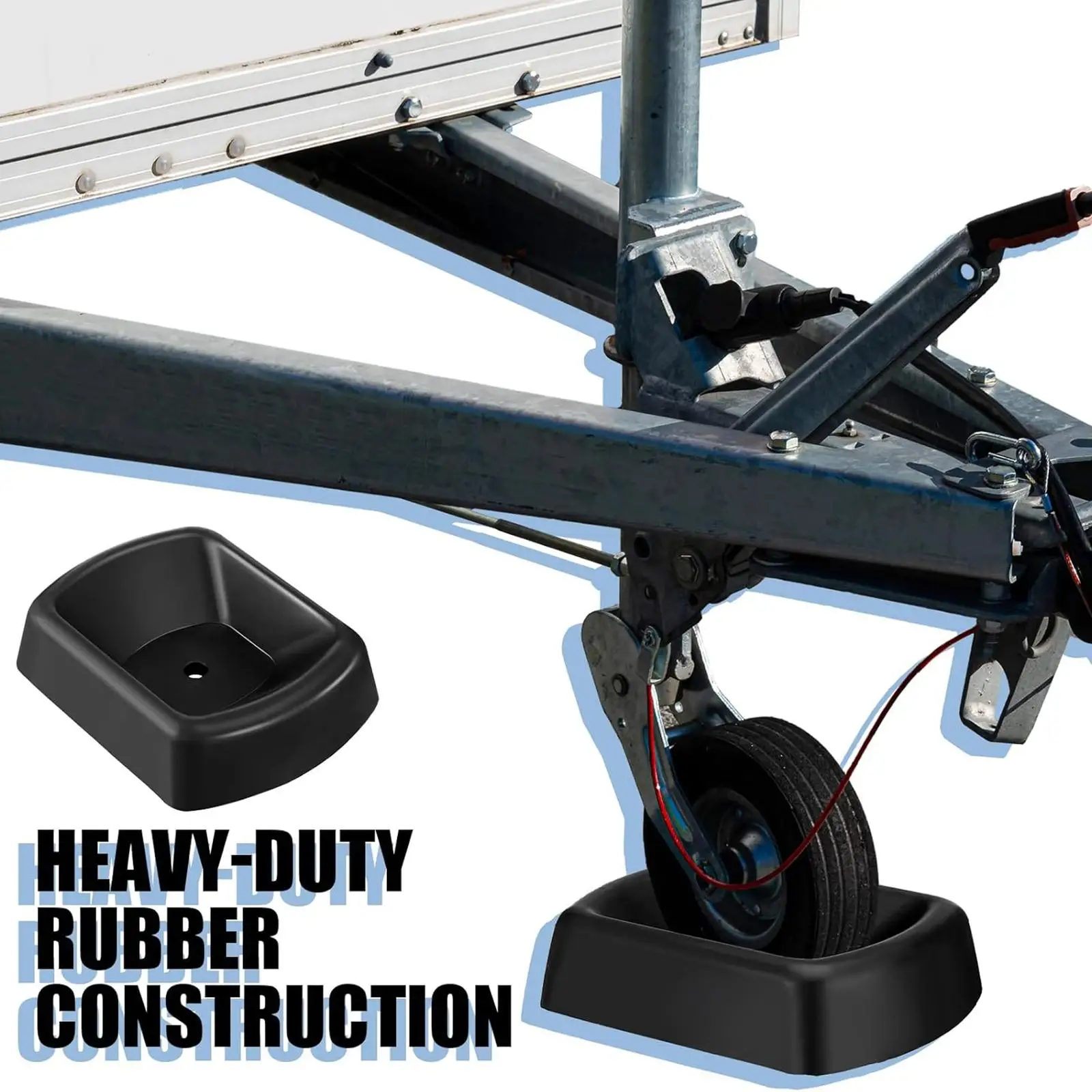 

Jack Wheel Chock Heavy Duty Stable Wheel Stopper for Canoe Boat Trailer