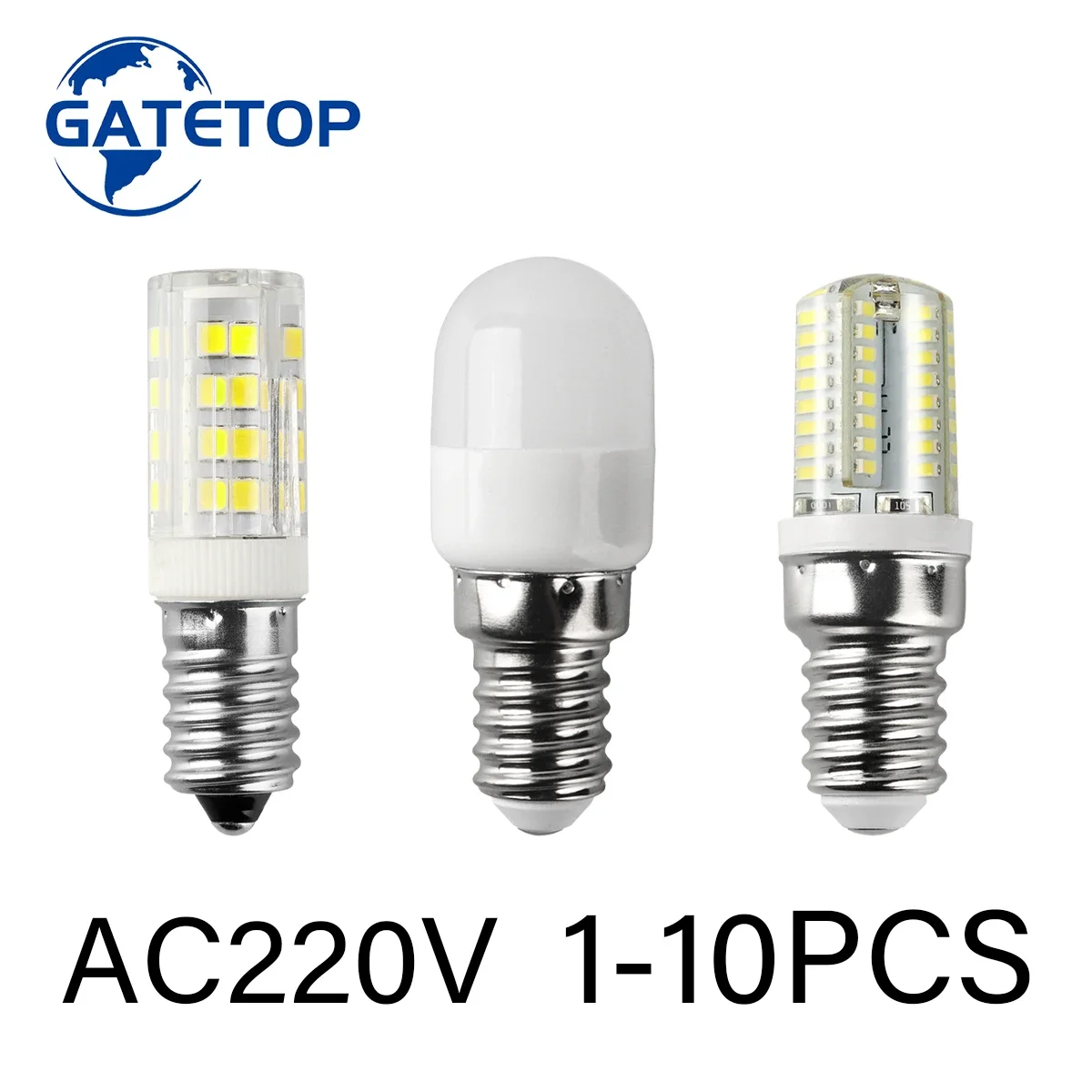 1-10Pcs LED Light Bulb E14 220V Refrigerator Bulbs Refrige Display Lamp Mini Night Lights High Brightness Home Decor Chandelier