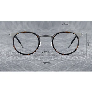 Dänemark Luxusmarke Pure Titanium Brillen, schraublose Designbrille für Männer, Rahmenspiegel, Ringtrennung, blaue Lichtbrille 9 Hauptverkäufe männlicher Rahmen Titanio - №6