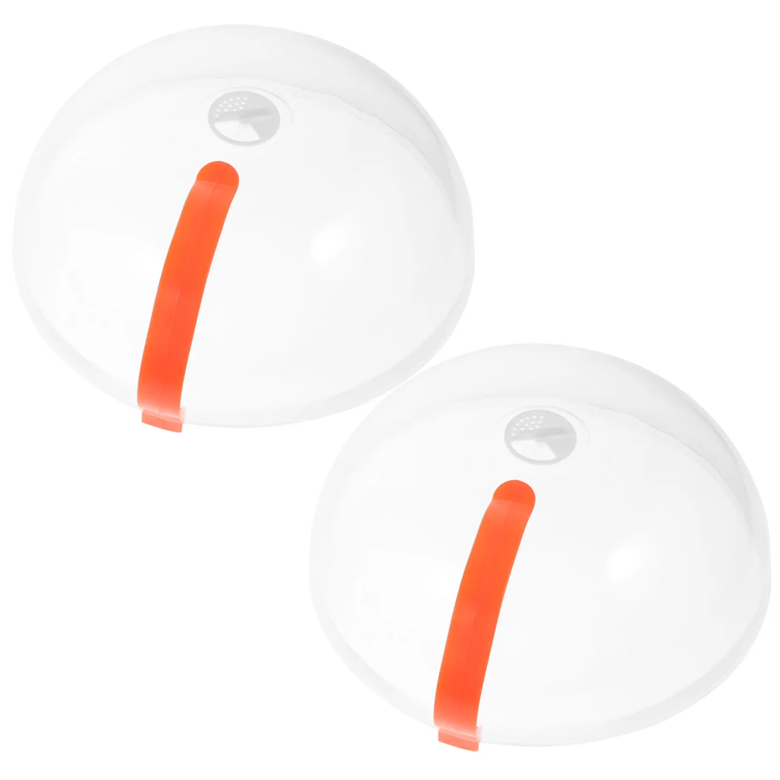 

2Pcs Microwave Dish Splatter Guard Vented Lid Easy Grip Handle Steam Vents Speed Cooking Time Saver Splatter Cover