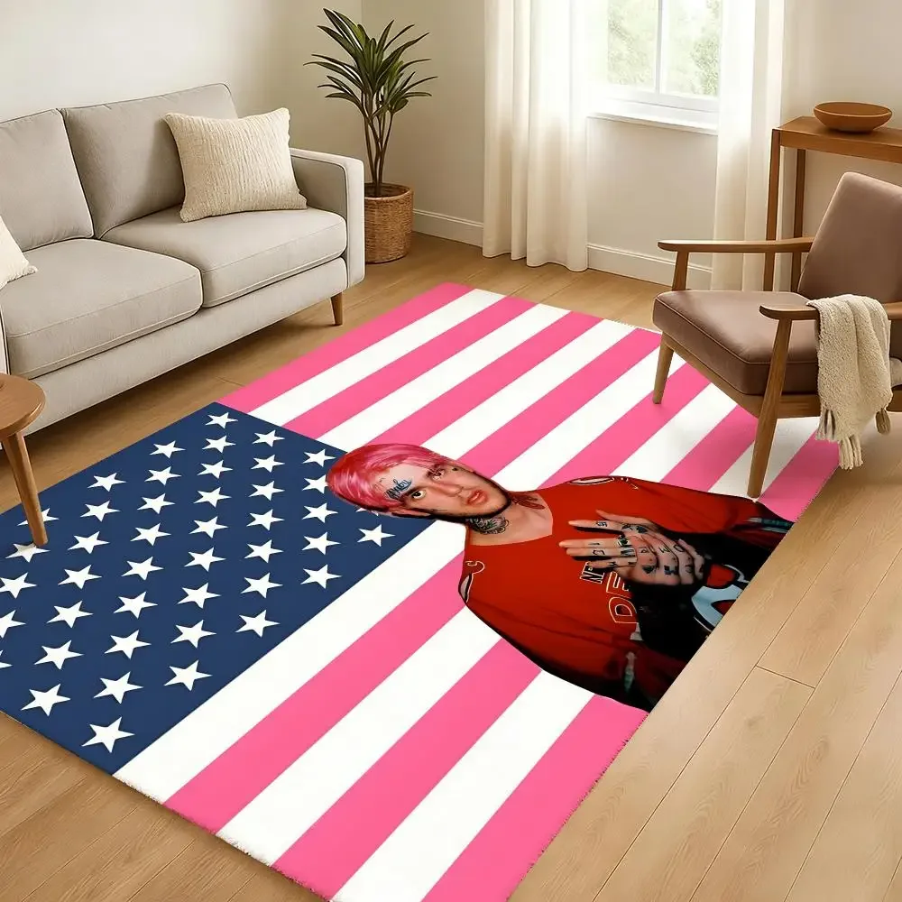 Heavy Rock Band L-lil-peeps Floor Mat Soft Thickened Absorbent Non-Slip Bedroom Living Room Door Mat Home Decor Flannel Rugs