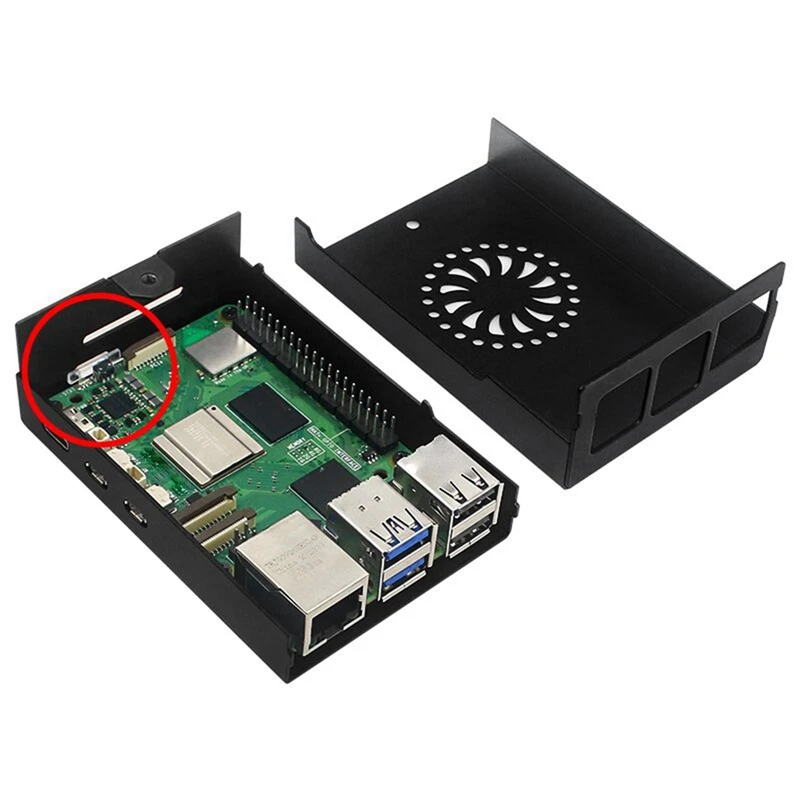 Корпус радиатора поколения 5, защитная коробка, совместимая с материнской платой, многофункциональный кулер для Raspberry Pi 5B, серебристый