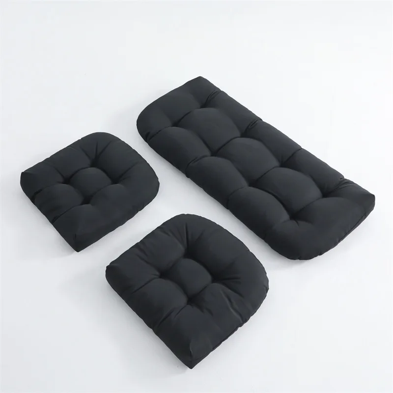 Thickened Garden Chair Cushion Set Household Leisure Pad 3-piece Seat Mat For Rattan Chair Indoor Outdoor Use