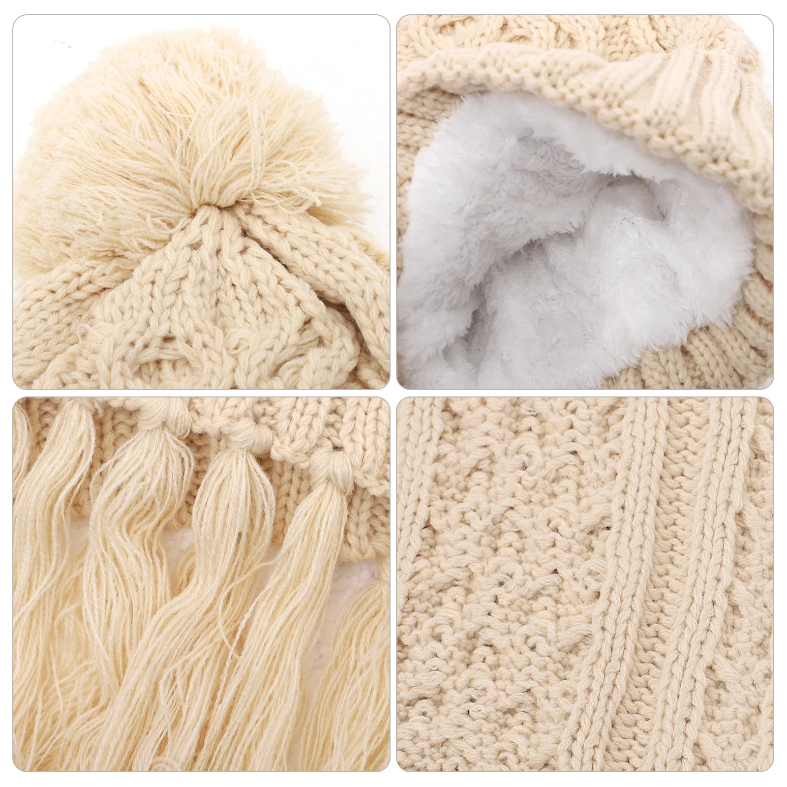 

1Set Premium Knitted Beanie Scarf Mittens Set Winter Warm All Match Simple Design Comfortable