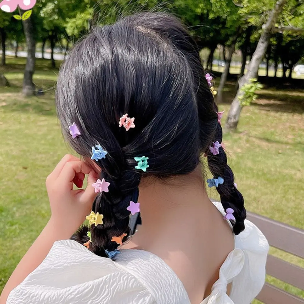 Girls Colorful Flower Star Crown Small Hair Claws Barrettes Cute Hair Claw Crab Clips Cartoon Hairpins Kids Hair Accessories